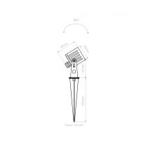 Projecteur ZAS CARRÉ NOIR 7W 3 000K (4692)