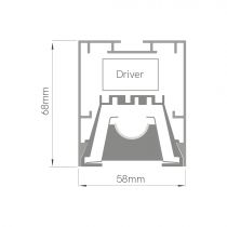 Luminaire d'intérieur TRAIN DE 1130mm  35W  3920 Lm3000K  DALI Blanc (623321)