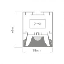 Luminaire d'intérieur FLY DE 1130mm - 28W - 3136 Lm-3000K - CASAMBI - Blanc (694351)