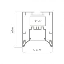 Luminaire d'intérieur WORK DE 1130mm - 35W - 3675 Lm-2700K - DALI - Blanc (633221)