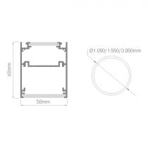 Luminaire circulaire d'intérieur ZERO DIRECT-835mm-3000K-DALI-Blanc (172321)