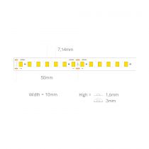 BANDE LED 1 MT FINE-69 140LED/M 24 VDC 9.6W/M 2700K IP65 (69275)