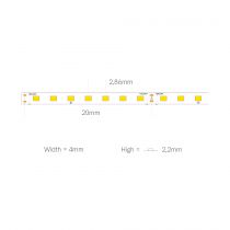 BANDE LED 1 MT FINE-41 140LED/M 24 VDC 14.4W/M 6000K IP65 (41605)