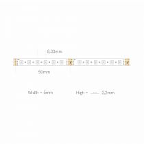 FINE-50 RUBAN LED FLEXIBLE 120Led/m-24V-7.5W/m-RGB-IP20 (50460)