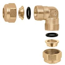 Coude O-RING Egal Laiton Ø14 pour tube Cu code usine 905014 (90514)