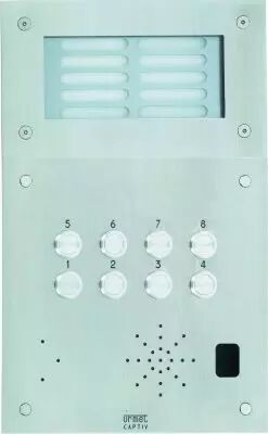 Plaque Inox 8Bp+Grav+Ecl (52008G)