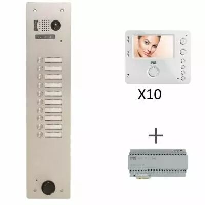 Kit Video Alu 1R 10Bp 2 Voice Programm� (KV83/110)