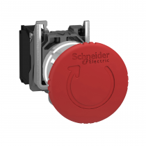 Harmony XB4 - bouton arrêt urgence - Ø40 - pousser tourner - rouge - 1O - vis (XB4BS8442)