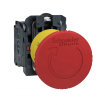 Harmony XB5 - bouton arrêt urgence - Ø40 - pousser tourner - rouge - 1O - vis (XB5AS8442)