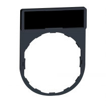 Harmony - porte-étiquette plate 30x40 - plastique noir - avec étiq 8x27 - vierge (ZBY2101)