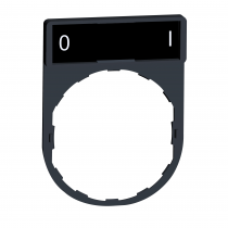 Harmony - porte-étiquette 30x40 + étiquette 'O-I' 8x27 - blanc/noir (ZBY2178)