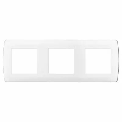 Plaque blanche 3 postes Entraxe 71mm (61898)