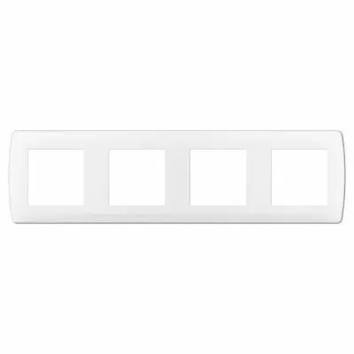 Plaque blanche 4 postes Entraxe 71mm (61899)
