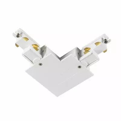 S-TRACK, connecteur en L syst�me rail 3 allumages int�rieur, terre � gauche, bl (1006524)