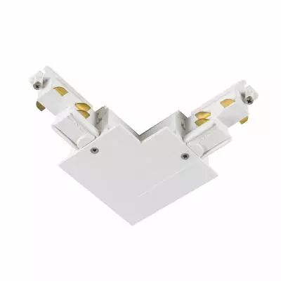 S-TRACK, connecteur en L syst�me rail 3 allumages int�rieur, terre � droite, bl (1006526)