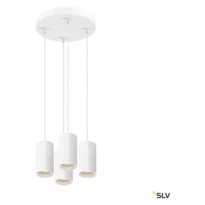 ASTO TUBE, suspension, GU10, longueur de suspension 250 cm, 4x max. 10 W, blanc (1006438)