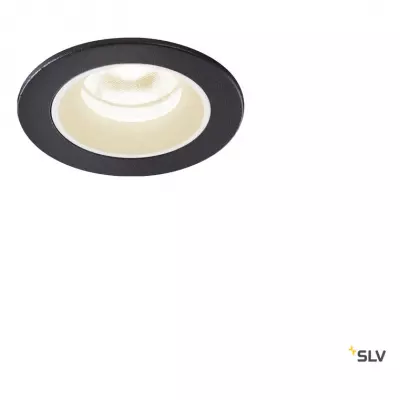 NUMINOS� XS, encastr� de plafond int, 55�, noir/blanc, LED, 7W, 4000K, IP20/IP44 (1005542)