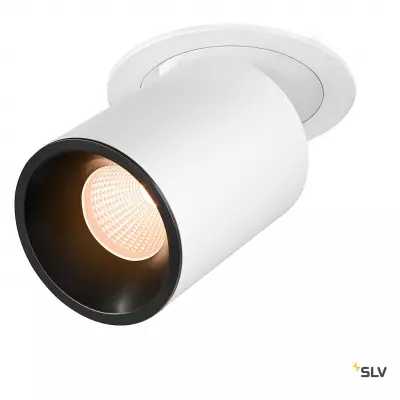 NUMINOS PROJECTOR L, Plafonnier encastr�, 2700 K, 20�, cylindrique, blanc/noir (1007038)