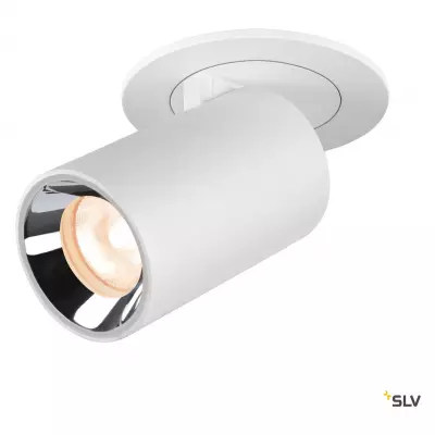 NUMINOS PROJECTOR XS, Plafonnier encastr�, 2700k, 40�, cylindrique, blanc/chrom� (1006881)