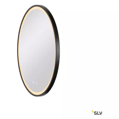 TRUKKO 60, Miroir, 60 cm, chrom�, bord noir (1007201)
