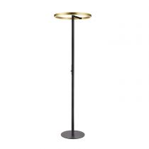 ONE STRAIGHT, lampadaire, intérieur,  noir/laiton, 22 W max, 240V, 2700/3000K, (1006353)