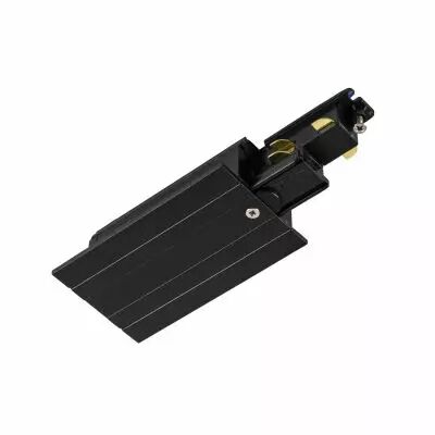 S-TRACK, embout d'alimentation pour syst�mes rail 3 all., terre � droite, noir (1006521)