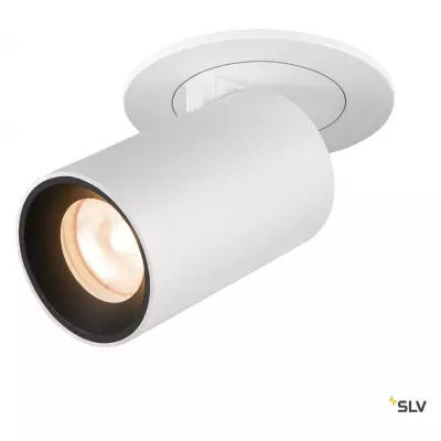 NUMINOS PROJECTOR XS, Plafonnier encastr�, 2700 K, 20�, cylindrique, blanc/noir (1006876)