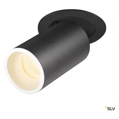 NUMINOS PROJECTOR M, Plafonnier encastr�, 3000 K, 55�, cylindrique, noir/blanc (1007000)