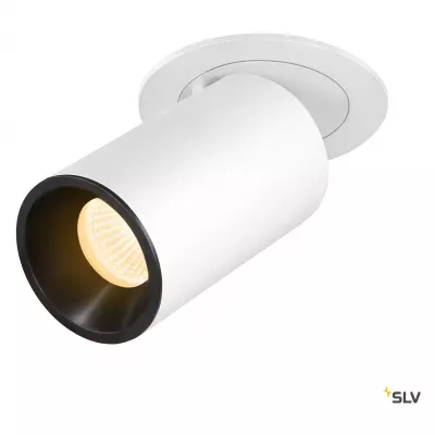 NUMINOS PROJECTOR M, Plafonnier encastr�, 3000 K, 40�, cylindrique, blanc/noir (1007005)
