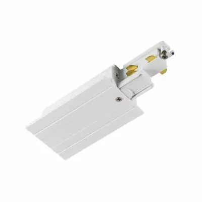 S-TRACK, embout d'alimentation pour syst�mes rail 3 all., terre � gauche, blanc (1006520)