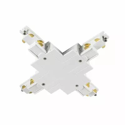 S-TRACK, connecteur en X syst�me rail encastr� 3 allumages 230V int�rieur, blanc (1006536)