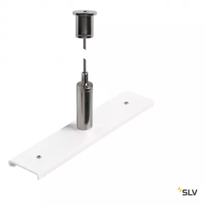48V TRACK, Plaque renforcement rail avec kit de suspension, filin de 3m, blanc (1006604)
