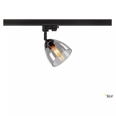PARA CONE GL, spot rail 3 allumages int�rieur, verre fum�, noir, GU10, 25W max (1006157)