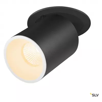 NUMINOS PROJECTOR L, Plafonnier encastr�, 3000 K, 40�, cylindrique, noir/blanc (1007051)