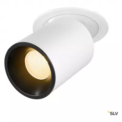 NUMINOS PROJECTOR L, Plafonnier encastr�, 3000 K, 40�, cylindrique, blanc/noir (1007059)