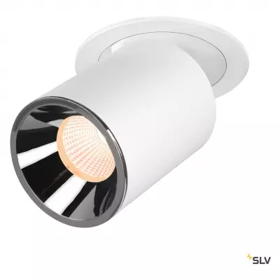 NUMINOS PROJECTOR L, Plafonnier encastr�, 2700 K, 20�, cylindrique, blanc/chrom� (1007040)