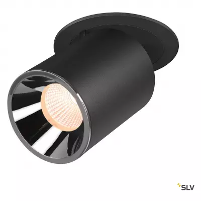 NUMINOS PROJECTOR L, Plafonnier encastr�, 2700 K, 55�, cylindrique, noir/chrom� (1007037)