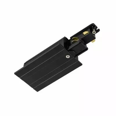 S-TRACK, embout d'alimentation pour syst�mes rail 3 all., terre � gauche, noir (1006519)