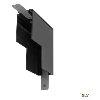 48V TRACK, Connecteur 90� m�canique, pour rail en saillie profond, st�r�o, noir (1006585)