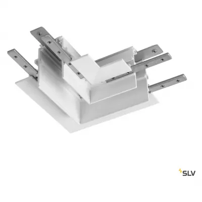 48V TRACK, Connecteur 90� m�canique, pour rail encastr� profond, droite, blanc (1006590)