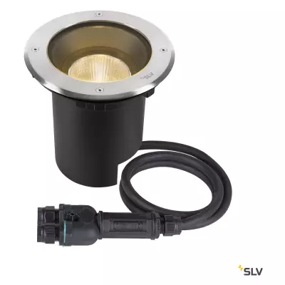 DASAR 2.0, encastr� de sol rond, 24� 3000 K alimentation DALI acier inoxydable (1007243)