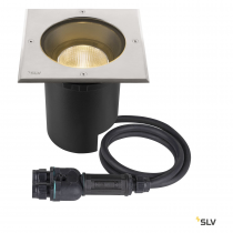 DASAR 2.0, encastré de sol carré, 24° 3000 K alimentation DALI acier inoxydable (1007244)
