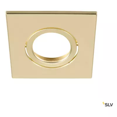 UNIVERSAL DOWNLIGHT, collerette pour downlight IP20, orientable, carr�, or mat (1007194)