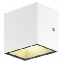 SITRA CUBE, applique ext, S, simple, blanc LED 6,2W 3000K/4000K IP44 CCT Switch (1005149)