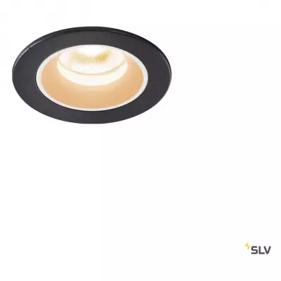 NUMINOS� XS, encastr� de plafond int, 40�, noir/blanc, LED, 7W, 2700K, IP20/IP44 (1005503)
