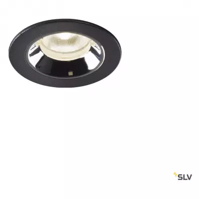 NUMINOS� XS, encastr� plafond int, 20�, noir/chrome, LED, 7W, 4000K, IP20/IP44 (1005537)