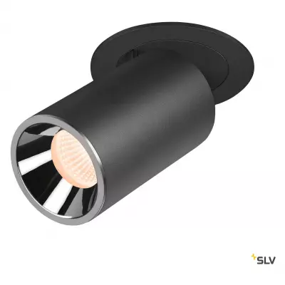 NUMINOS PROJECTOR M, Plafonnier encastr�, 2700 K, 40�, cylindrique, noir/chrom� (1006980)