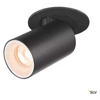 NUMINOS PROJECTOR XS, Plafonnier encastr�, 2700 K, 20�, cylindrique, noir/blanc (1006868)