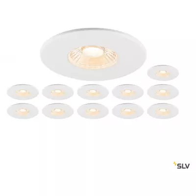 UNIVERSAL DOWNLIGHT Kit 12x 1007095 IP65 38�; 1007097 collerette rond IP65 blanc (1007272)