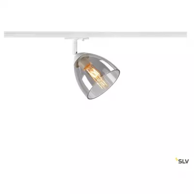 PARA CONE GL, spot rail 1 allumage int�rieur, verre fum�, blanc, GU10, 25W max (1006156)